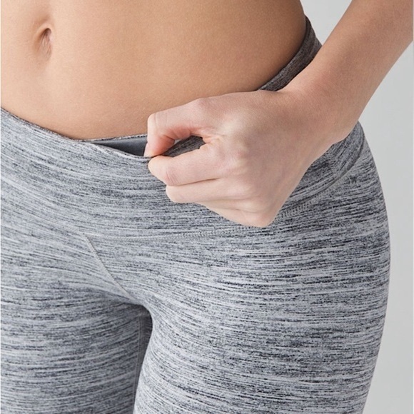 Lululemon Wunder Under Pant Leggings III Space Dye Camo Seal Grey Deep Coal Sz 6 - Picture 3 of 9
